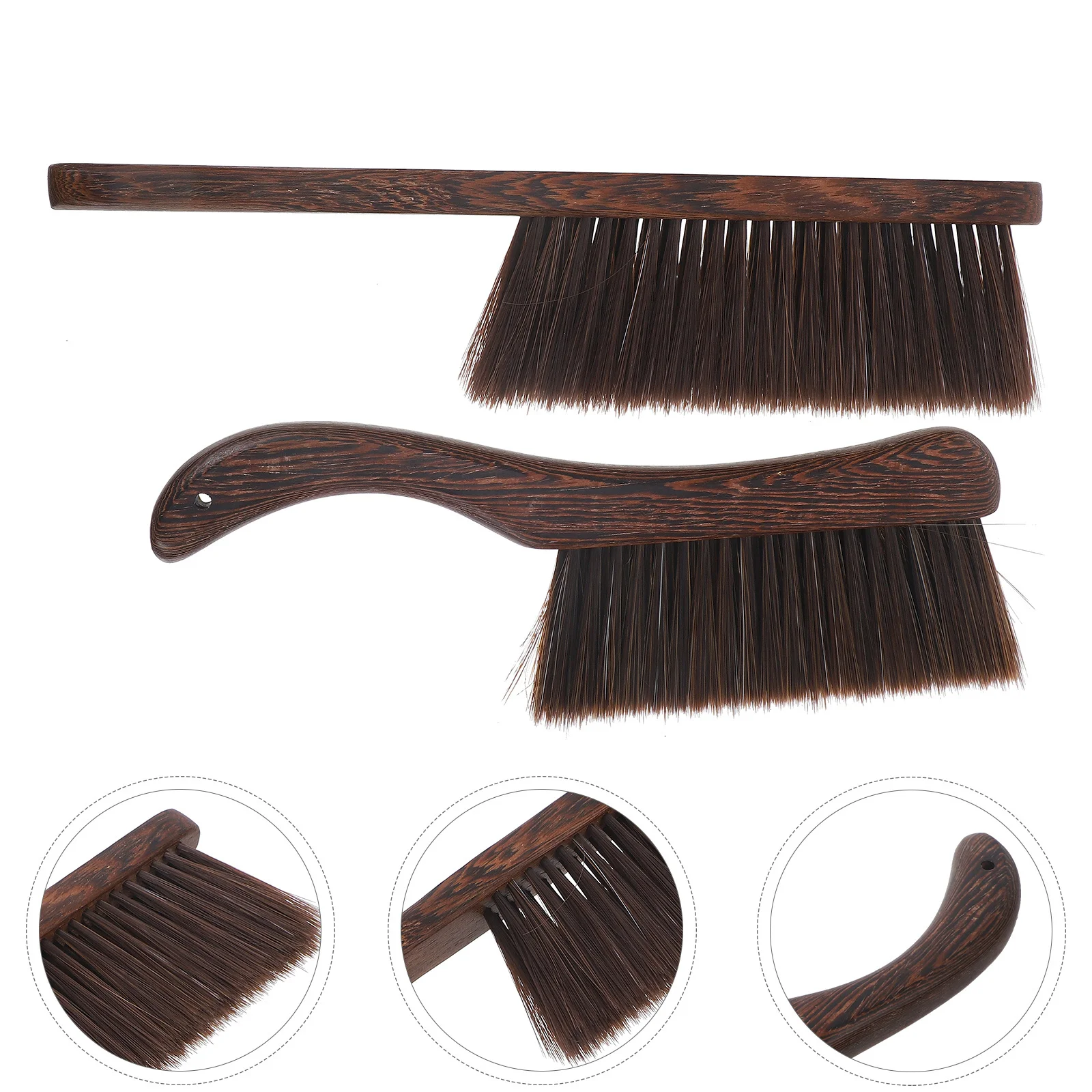 

2Pcs Wood Handle Cleaning Brush Soft Whisk Broom Bed Sofa Duster Car Upholstery Handheld Dusting Brush for Household