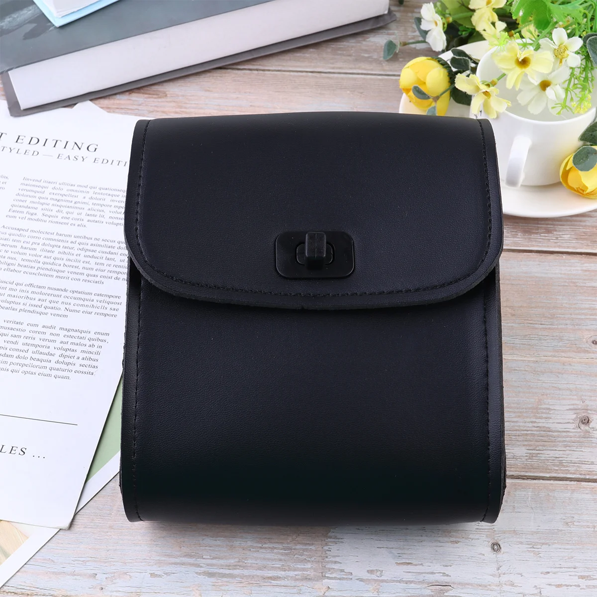 

Handlebar Bag Synthetic Black Waterproof Durable Bike Pannier for Cycling Travel Motorcycle Saddlebag Hanging Bag Pouch