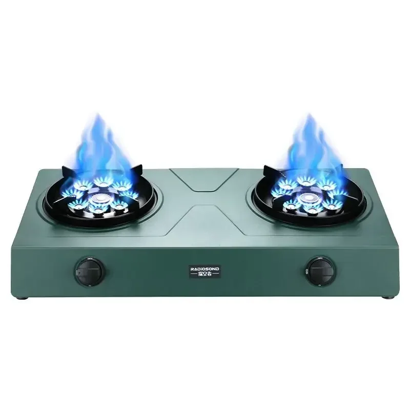 Estufa de gas de escritorio Estufa doble para el hogar Estufa de fuego de nueve cavidades Gas natural gas licuado Eficiencia energética de primera clase