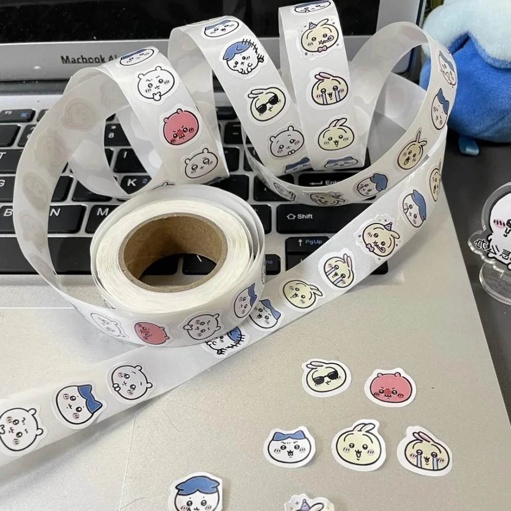Chiikawa Adesivi sigillanti Rotolo Kawaii Cartoon Hachiware Usagi Manuale Decorazione Materiali Decalcomanie Valigia Adesivo per laptop Regali