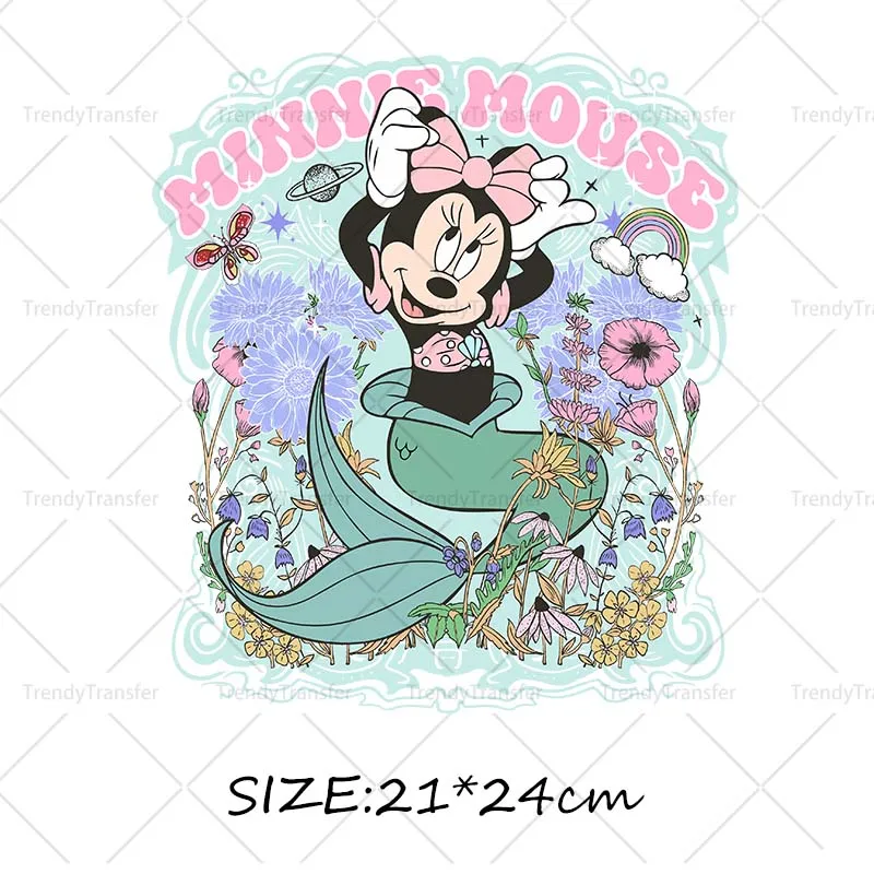 Retro Mickey Minnie Toy Story Ijzer Op Transfers Stickers Voor Kleding Thermische Stickers Diy T-Shirts - afbeelding 1