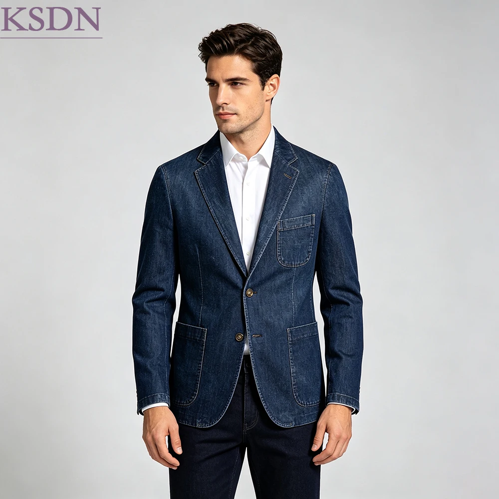 Casual Daily Slim Fit Men's Suits Elegant Single Breasted Notch Lapel 2 Piece Jacket Pants Full Sets Formal Event Terno Masculin