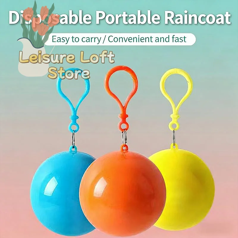 Waterproof Raincoat Ball for Adults Disposable Thickened Portable Poncho Perfect for Travel Outdoor Festivals Hikes