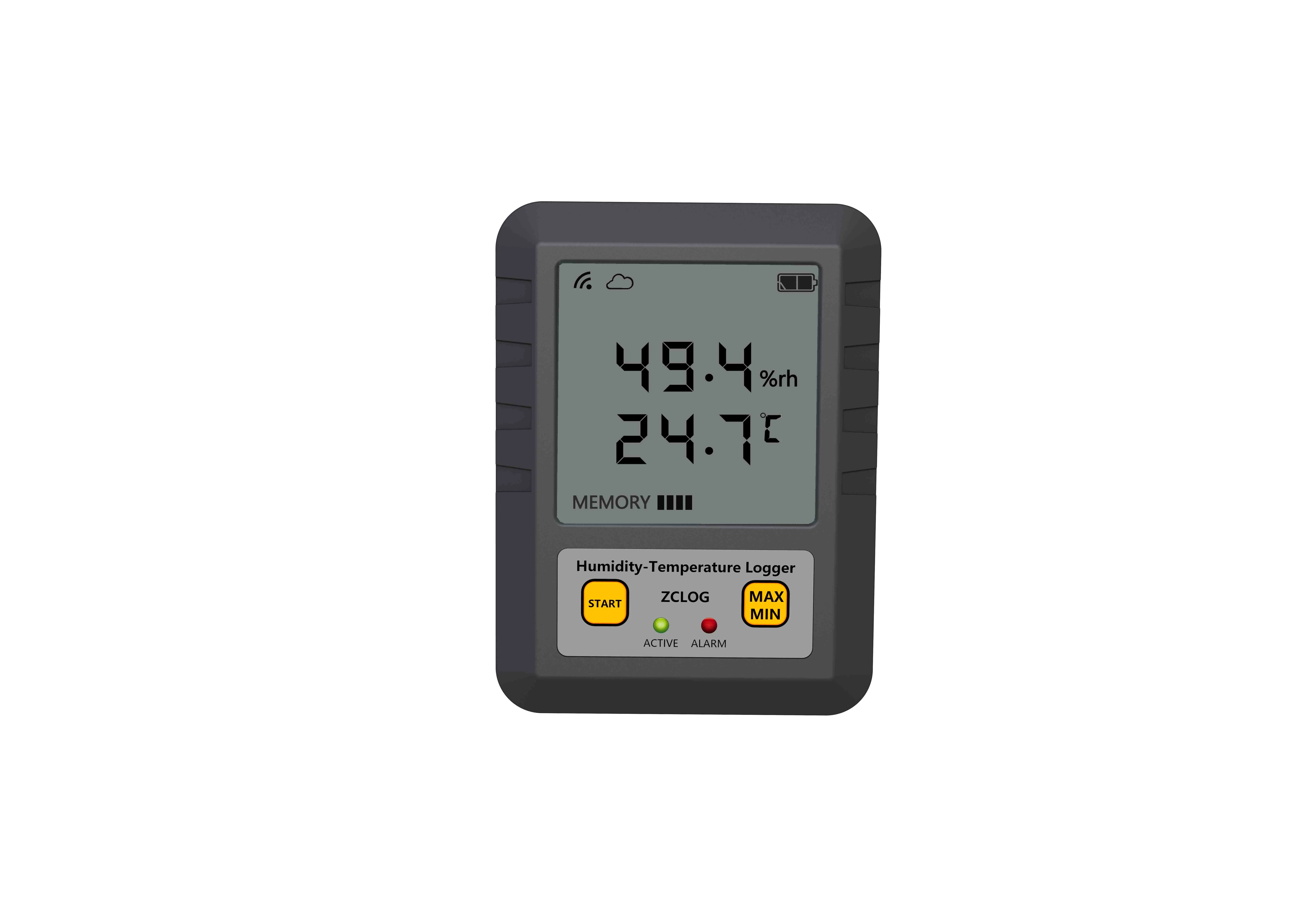 Pharmaceutical Industry Real Time LCD Display Temperature and Humidity Data Logger with Sensor