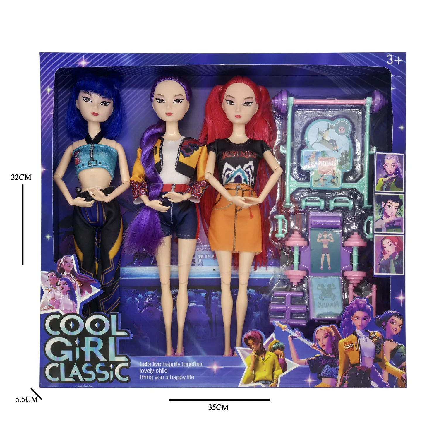 K-pop Demon Hunters Anime Kpop Girl Group Cartoon Rumi Zoey Mira 30 cm Actiefiguren Model Poppen Meisjes Kerstcadeau Vinyl Beeldje