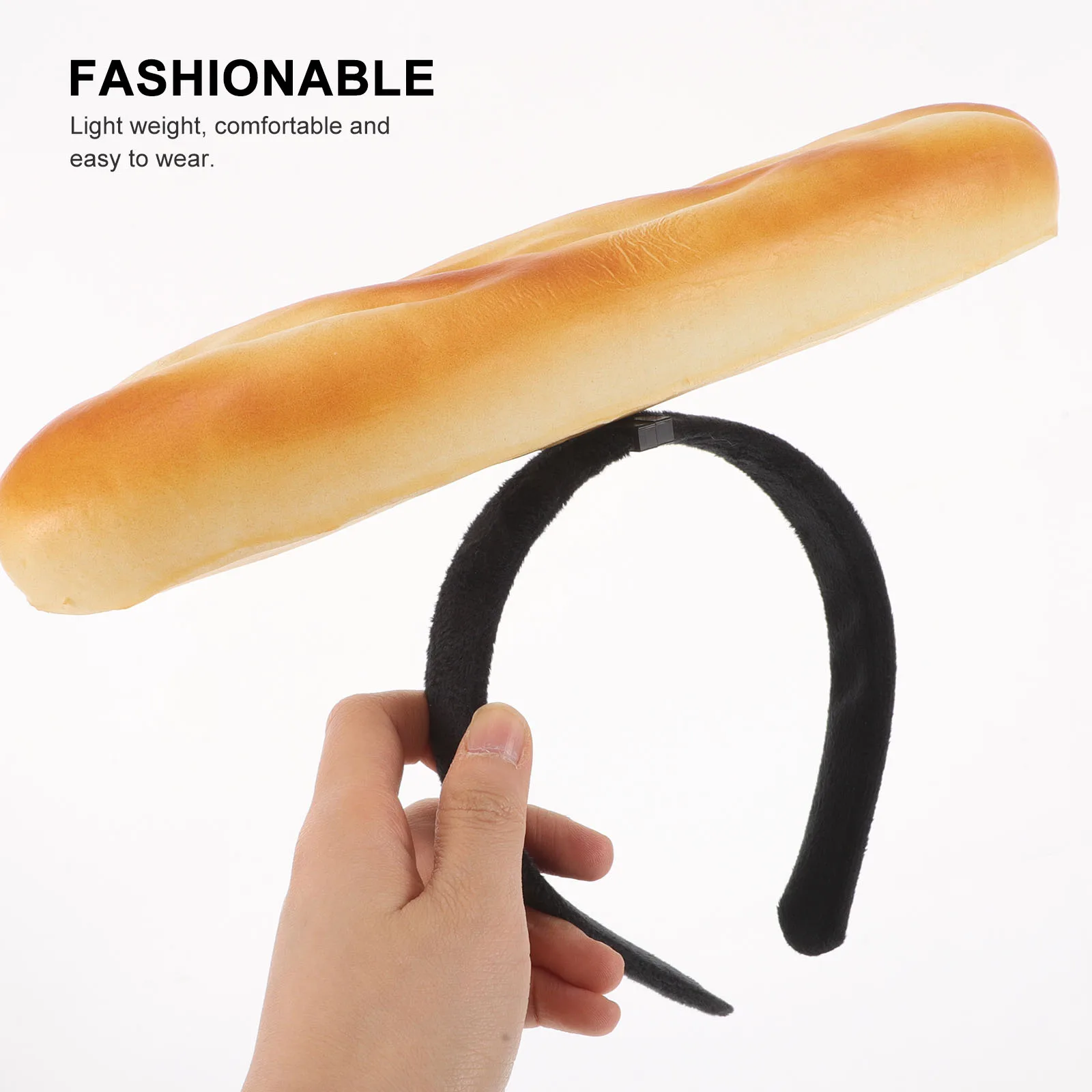 

Повязка на голову с имитацией багета, обруч для волос на день рождения, вечерние головные уборы для косплея, хлеба, женские аксессуары, стильные аксессуары для фотосессии, стильное мытье лица