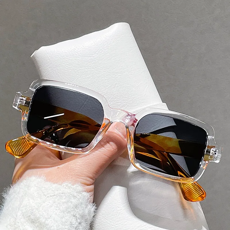 Small Frame Square Sunglasses Women For Men Fashion Vintage Trendy Sun Glasses Punk Luxury Brand Designer Pink Leopard Shades image 3