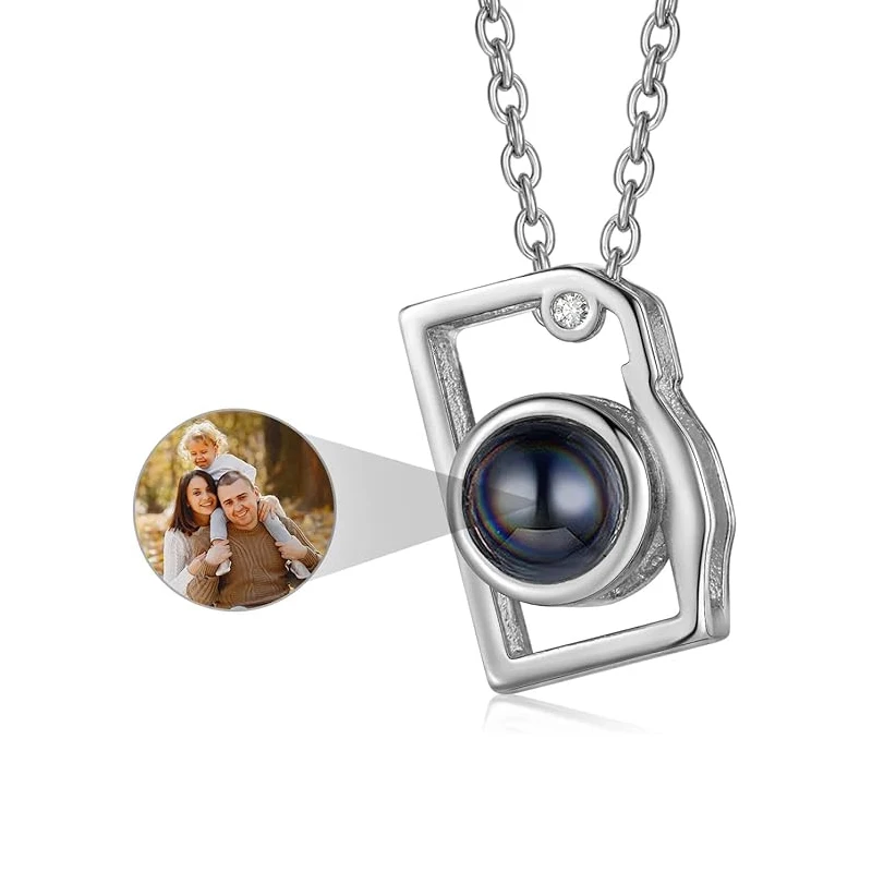 Benutzerdefinierte Fotoprojektionskamera-Halskette, personalisierte Projektions-Halskette mit Bild im Inneren, Geschenke für Frauen, Mutter, Freundin, Ehefrau – Detail 15
