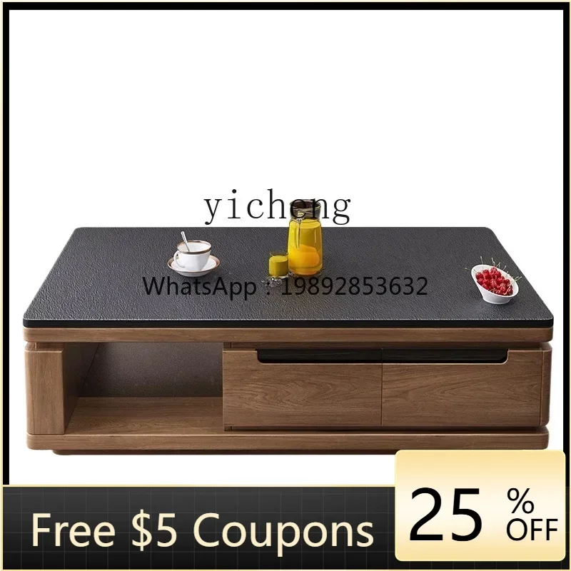 LYY  simple coffee table TV cabinet combination set modern flint stone functional creative furniture