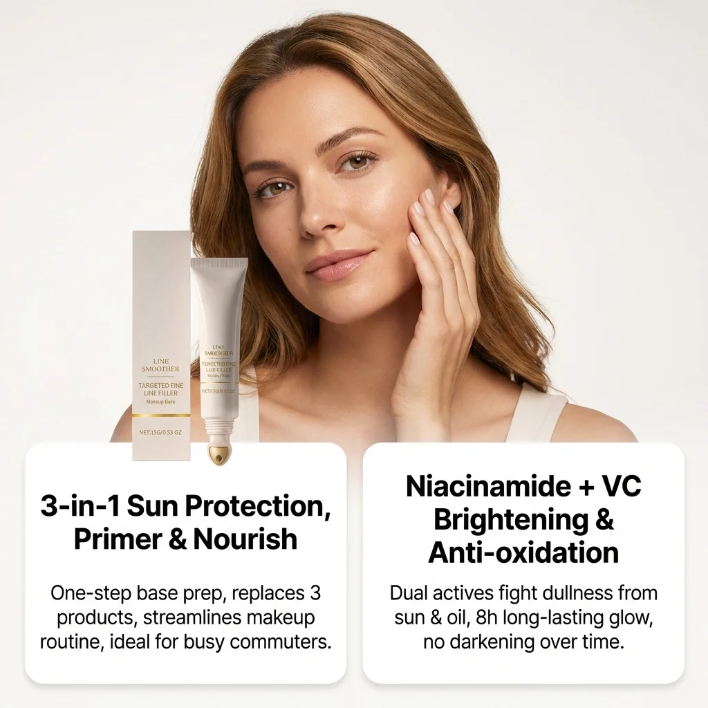 

Hydrating Makeup Primer Brightening Softening Equalizing Smoothing Invisible Pores Even Skin Tone Silky Facial Pre-Makeup Base