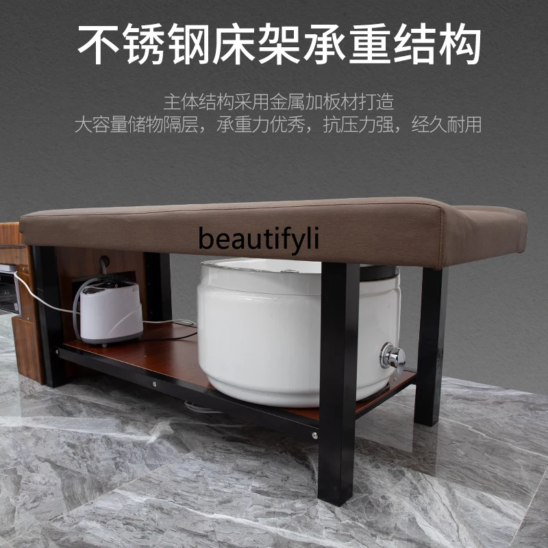 Therapy Shampoo Chair Barber Shop Lying Completely Thai Massage Foot Bath Cosmetology Shop Fumigation Ear Cleaning Flushing Bed