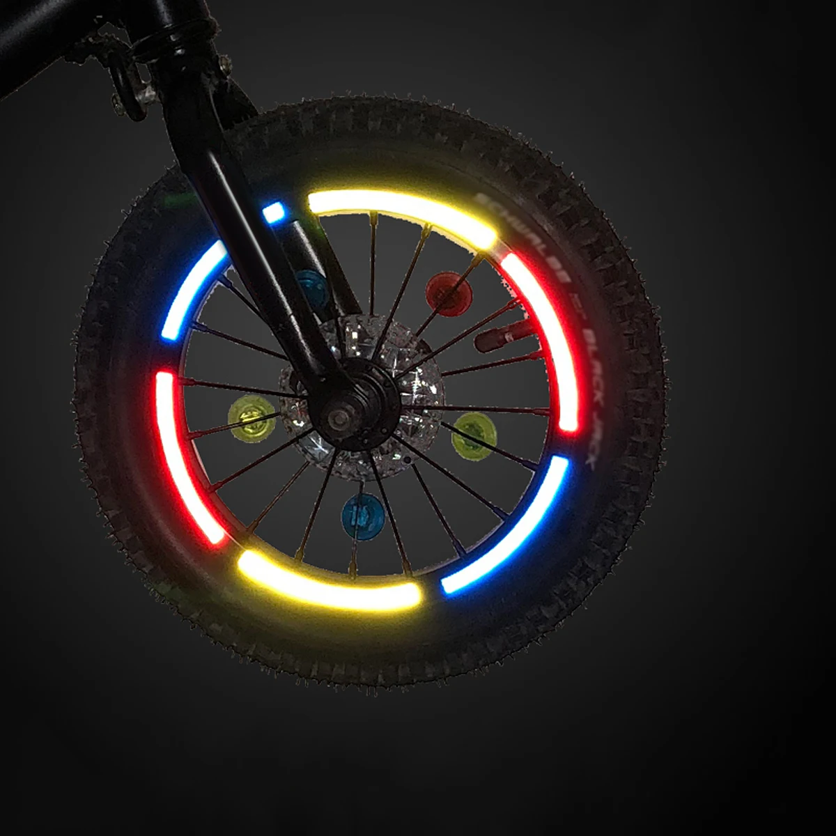 

Kids Bike Wheel Spokes Reflective Stickers Red Waterproof Luminous Tape for Balance Car DIY Pattern Reflective Tape