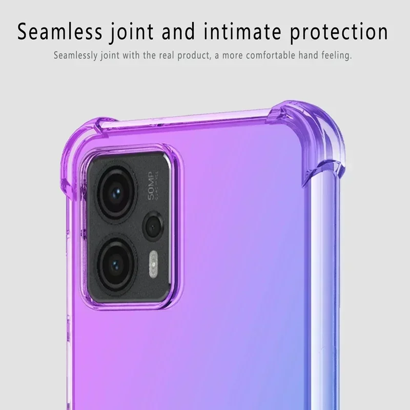 Shockproof Gradient Airbag TPU Case for Motorola Moto G14 G54 G84 G53 G73 G13 G23 G72 G52 G32 G22  Protective Cover Fundas Coque