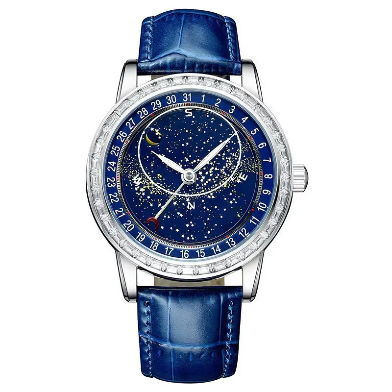 Nuovo orologio meccanico da uomo bello di lusso, tendenza classica, orologio al quarzo da studente semplice, automatico, impermeabile