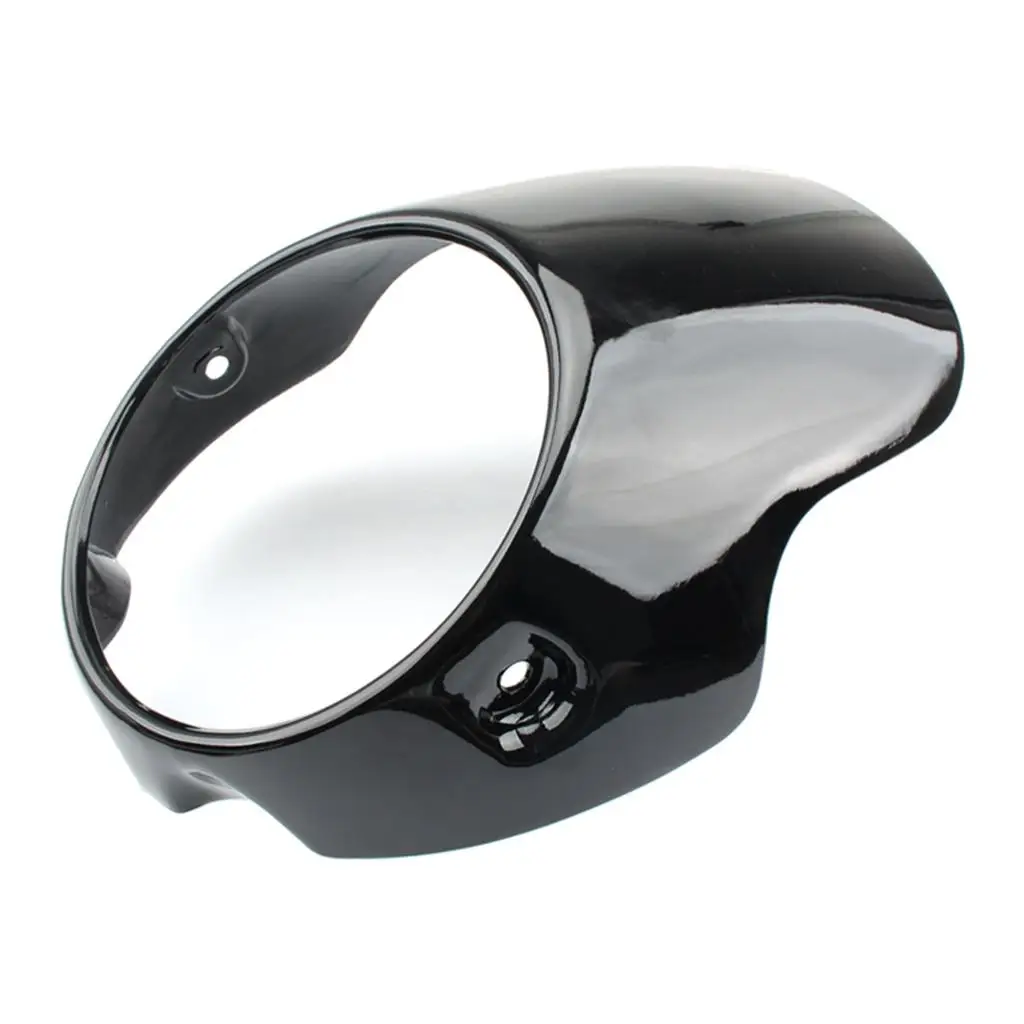 7" Black Motorcycle Headlight Fairing Windshield Kit Universal image 2