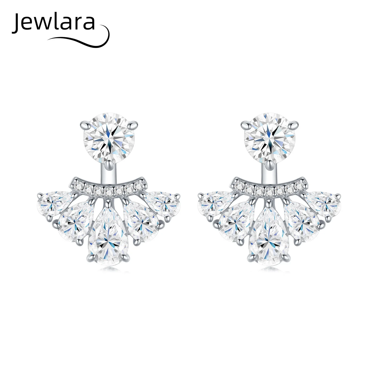

Jewlara Dual-purpose Stacked Women's Stud Earrings Ins Wind 925 Silver Earrings, Lady Temperament Earrings, Fashion Jewelry