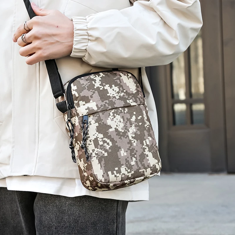 กระเป๋ามินิสะพายข้างชายและหญิง, กระเป๋าสะพายไหล่เดี่ยว, กระเป๋าโทรศัพท์, ลายพรางพิมพ์ลาย