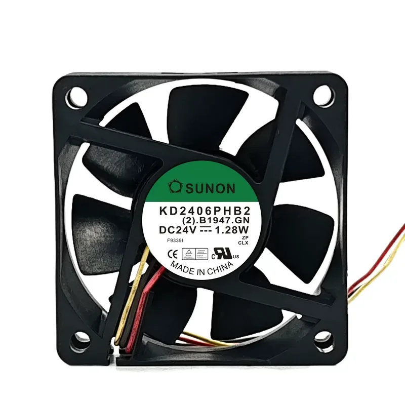 New Built-in SUNON KD2406PHB2 24V 1.28W 6015 6CM Inverter Silent Cooling Fan for Electronic Devices