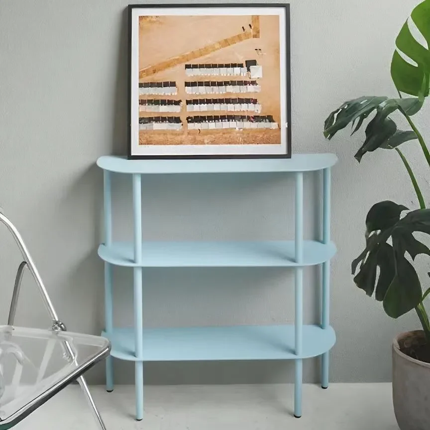 Simple wrought iron storage shelf display rack floor Internet celebrity bookshelf home living room floor multi-layer bookshelf