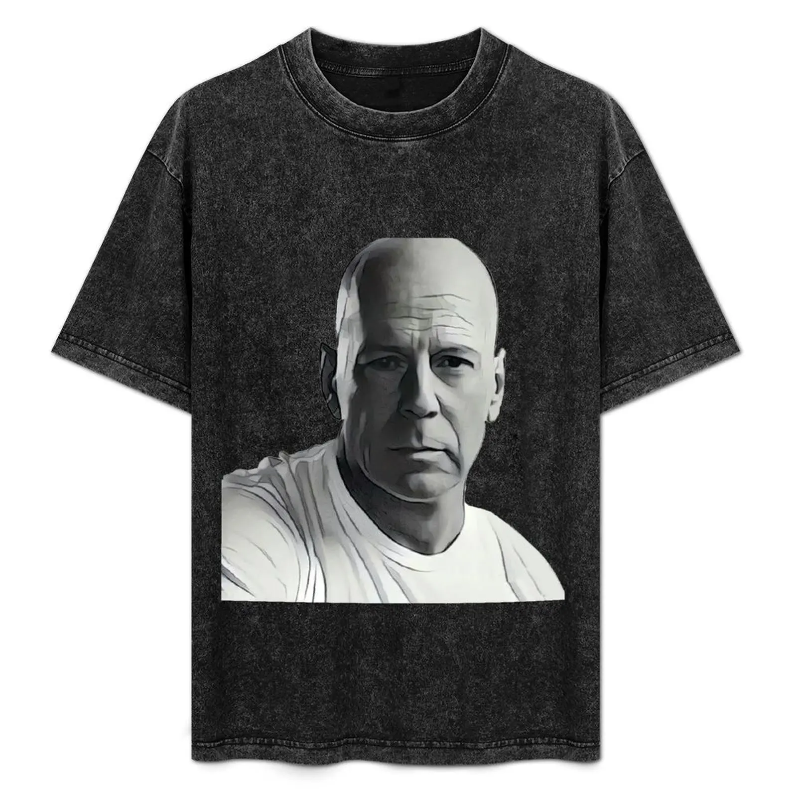 

Bruce Willis Retire T-Shirt Casual Pattern Print Tee Shirt