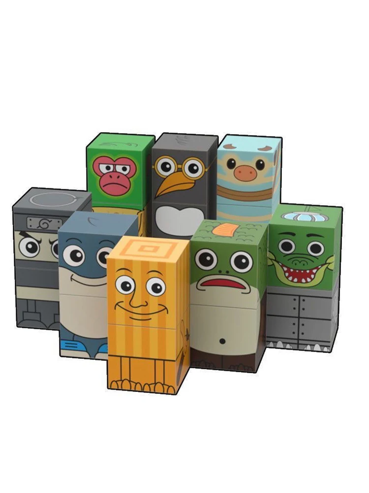 AI Character Magnetic Building Blocks Tung Tung Sahur Assembly Building Blocks Character Building Blocks Tabletop Game view 5