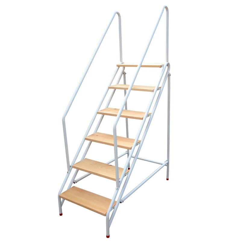 

58N solid wood household indoor and outdoor thickened swimming pool ladder stool simple balcony flower stand