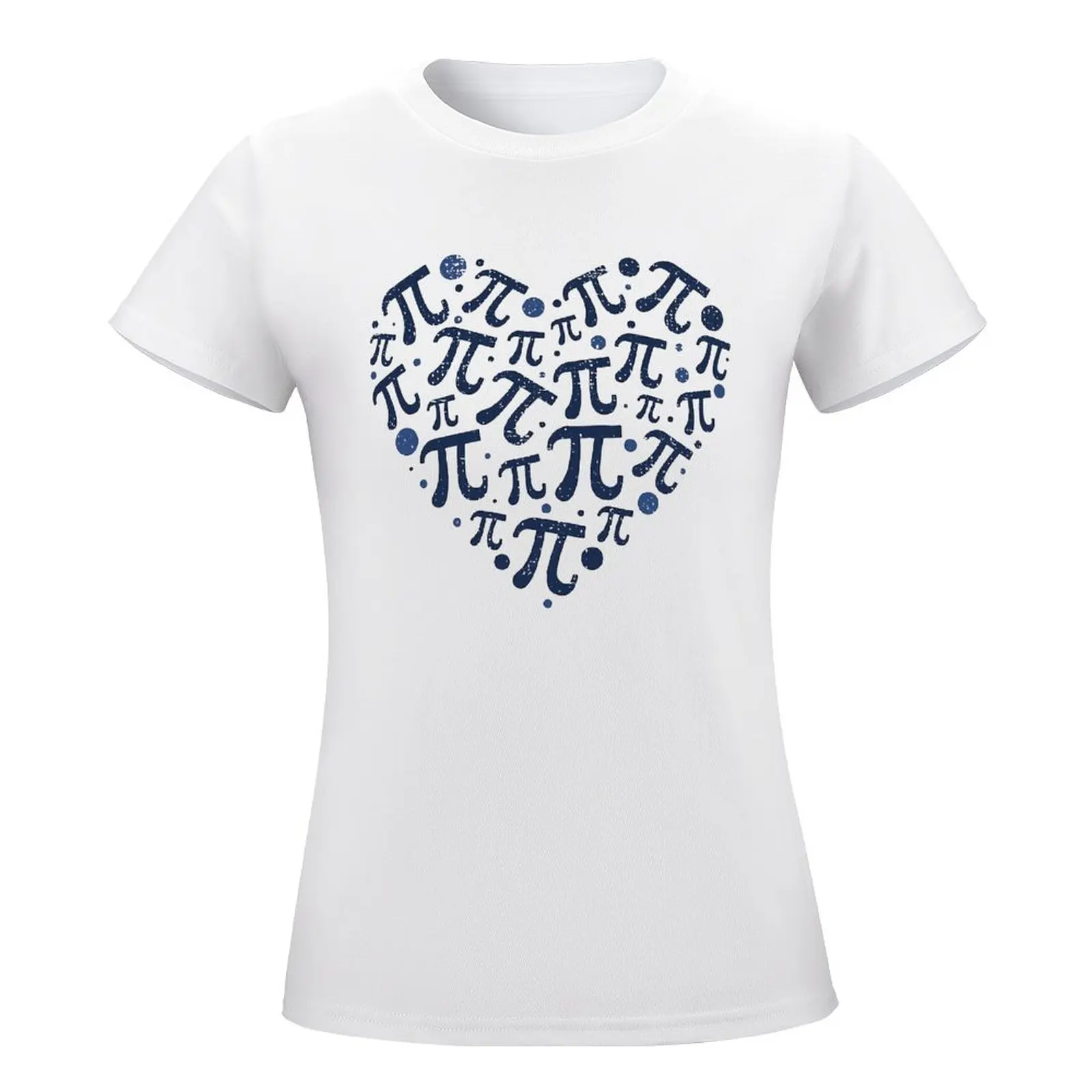 PI Signs Heart. March Fourteen Holiday Heart Shaped Top Tee Hipster T-shirt Harajuku  Move  Funny Fitness