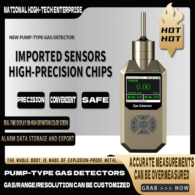 Gas Analyzer O3, Ozone O3 Portable Gas Analyzer, LCD Screen Clip, O3 Ozone Sensor, 0-100ppm Household Leak Detector, Imported Se