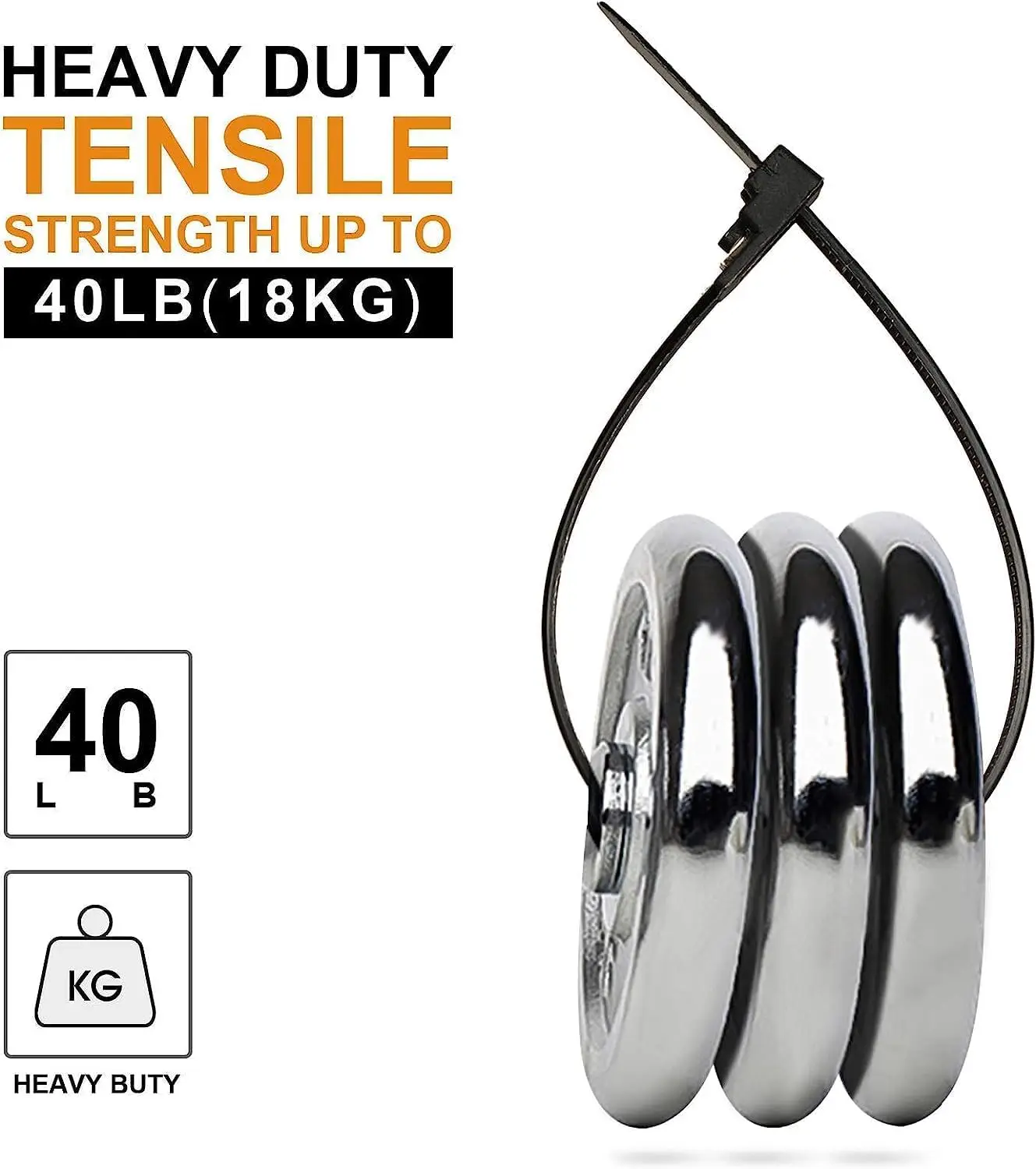 50-1000pcs Plastic Ties Reusable Releasable Nylon Heavy Tensile Strength Tie Wraps UV Resistant Indoor Outdoor Cord Cable Ties