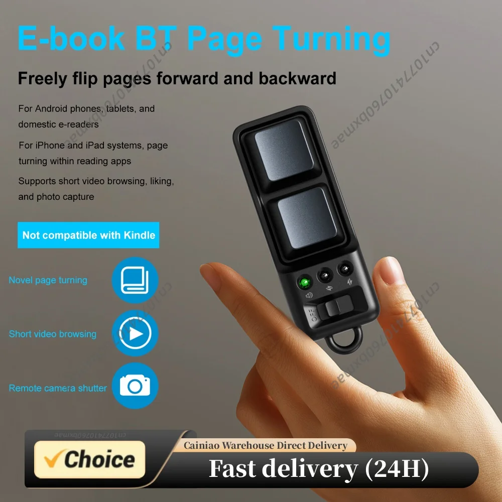 Bluetooth Remote Page Turner for EBook Reading for TikTok Auto Liker Control for Android Tablet Phone Accessories