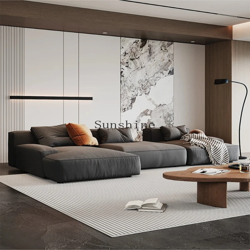 

Modern simple tofu block fabric sofa combination light luxury home office business integration