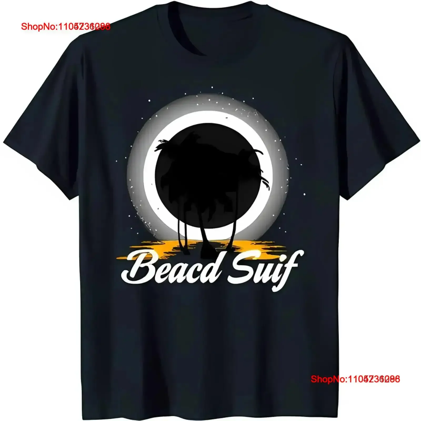 Stylish Black T Shirt with Tree 'Beach Surf' vintage Washed Top For Everyday Wear graphic streetwear Stretched Slightly homme