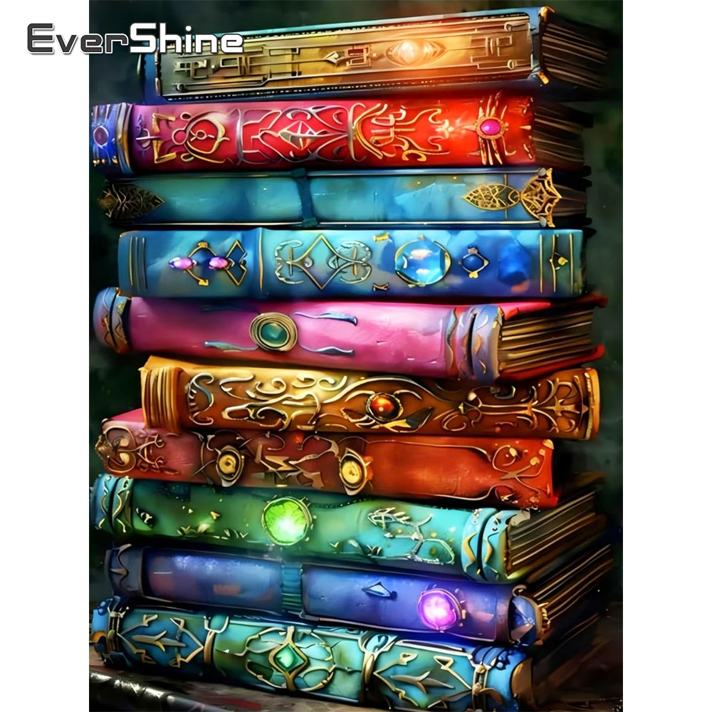 Evershine 5D-Diamant-Mosaik-Buch zum Selbermachen, Landschaft, voll, quadratisch, rund, Diamant-Malerei, Muster für Erwachsene, Anfänger, Kinder, Hobby