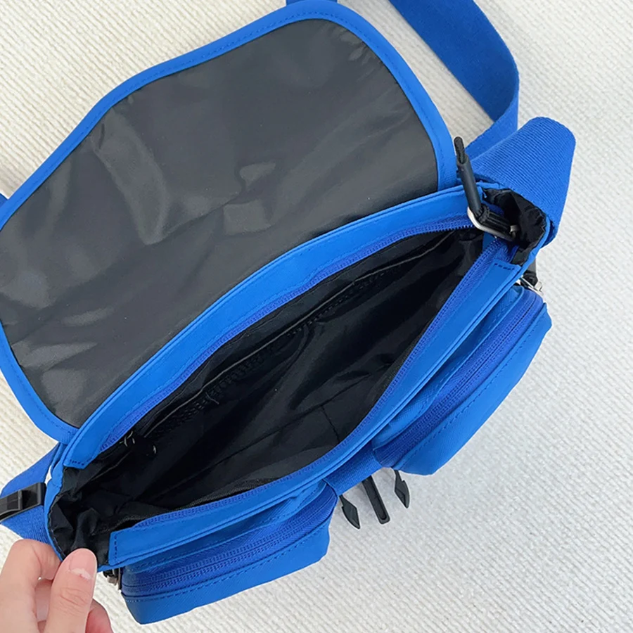 Summer new Oxford cloth crossbody bag casual simple wide shoulder strap large capacity shoulder bag soild color unisex totes bag