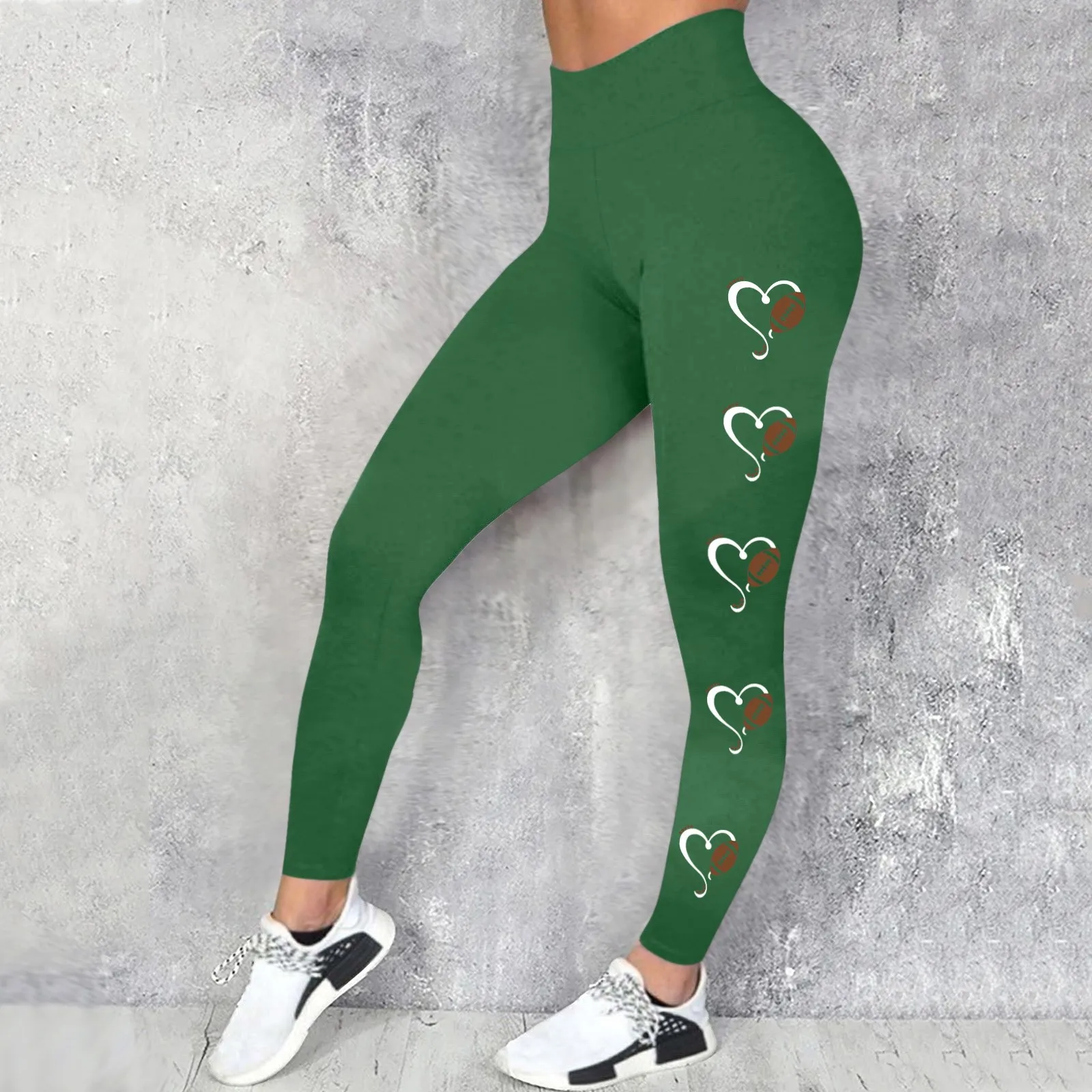 Pantalones de Yoga con estampado de Rugby para mujer, mallas ajustadas adelgazantes con estampado gráfico de béisbol, pantalones de entrenamiento con realce de glúteos, mallas ajustadas, 2024