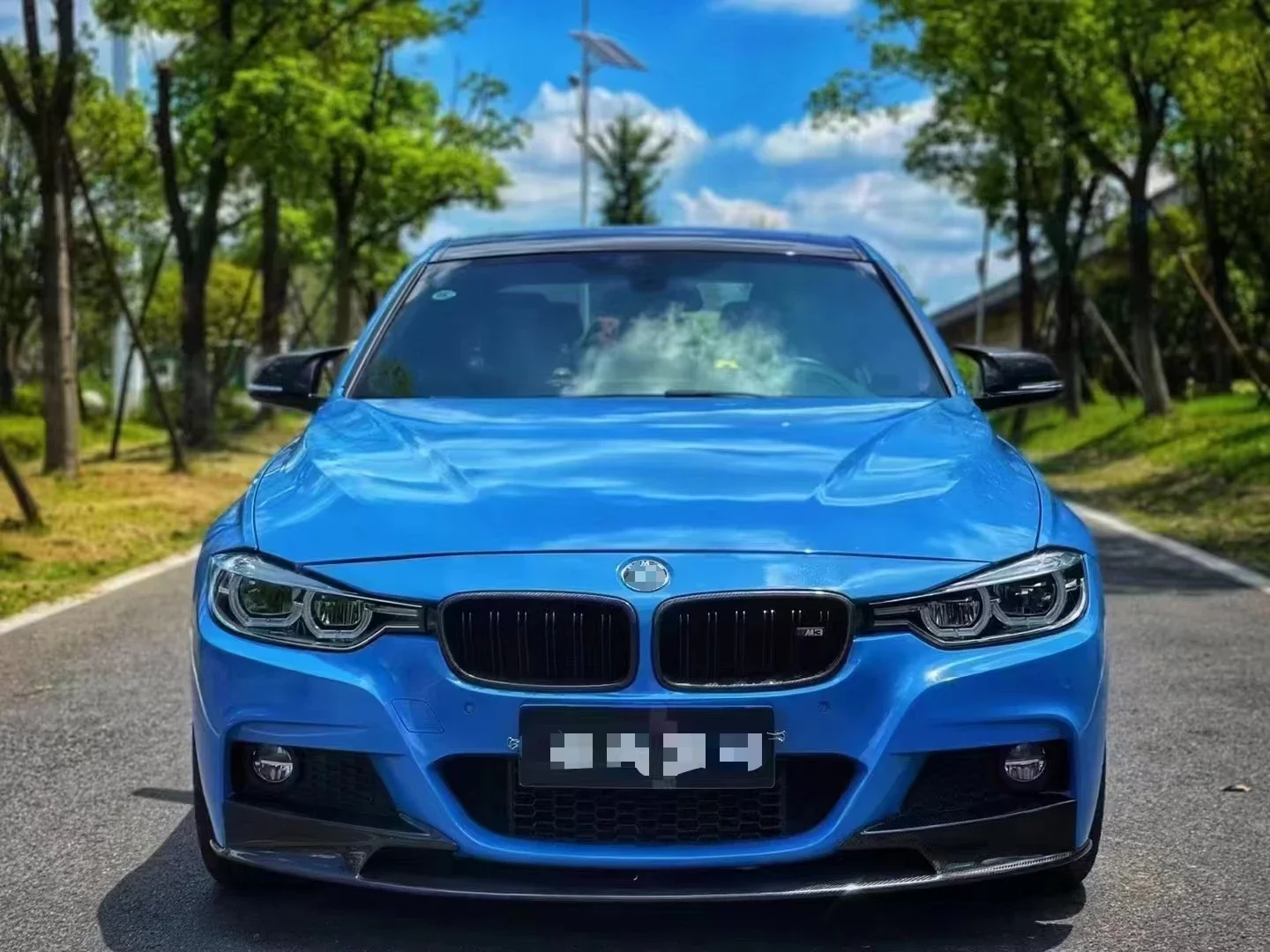 Front Bumper Lip Splitter Spoiler  M Sport for Bmw F30 Front Lip 2012-2018 MP Style carbon fiber body kit