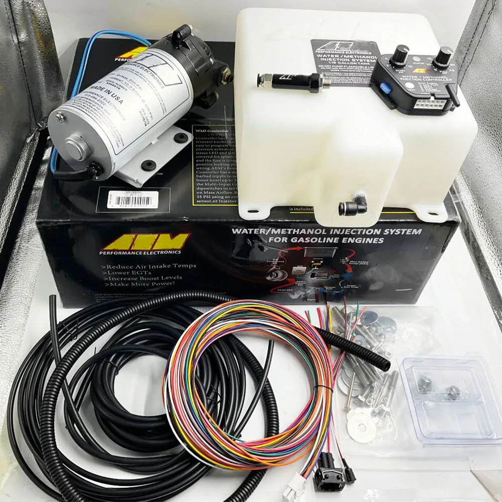 Universal for AEM 30-3300 Electronics V2 Water / Methanol Injection Kit 1 Gallon Tank w/ Fluid MAP Sensor, Made In US, In Stock