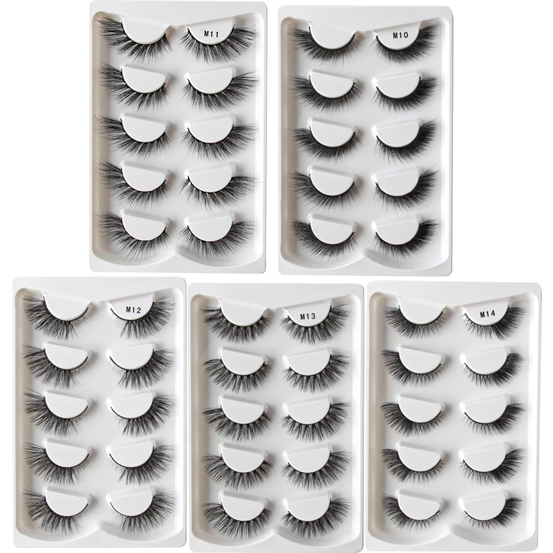 Half Lashes 3/5pairs EyeLashes Mink Eyelashes Cat Eye Eyelash Extension Makeup Lashes Dramatic False Natural Long False Lashe