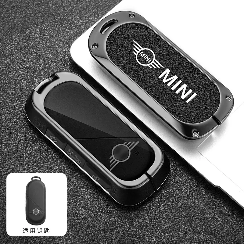 Zinc Alloy Car Key Case Cover Protection for Bmw Mini Countryman Cooper One 2023 2024 Remote Accessories Holder Shell Keychains