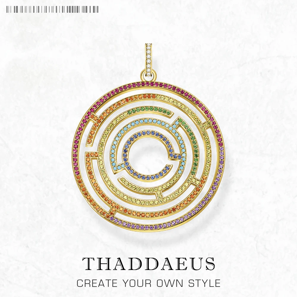 

Женские Подвески-лабиринт с разноцветными камнями