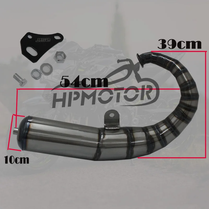 JISO  90cc racing scooter exhaust system for Honda DIO AF18 AF25 AF28 Racing muffler Pipe