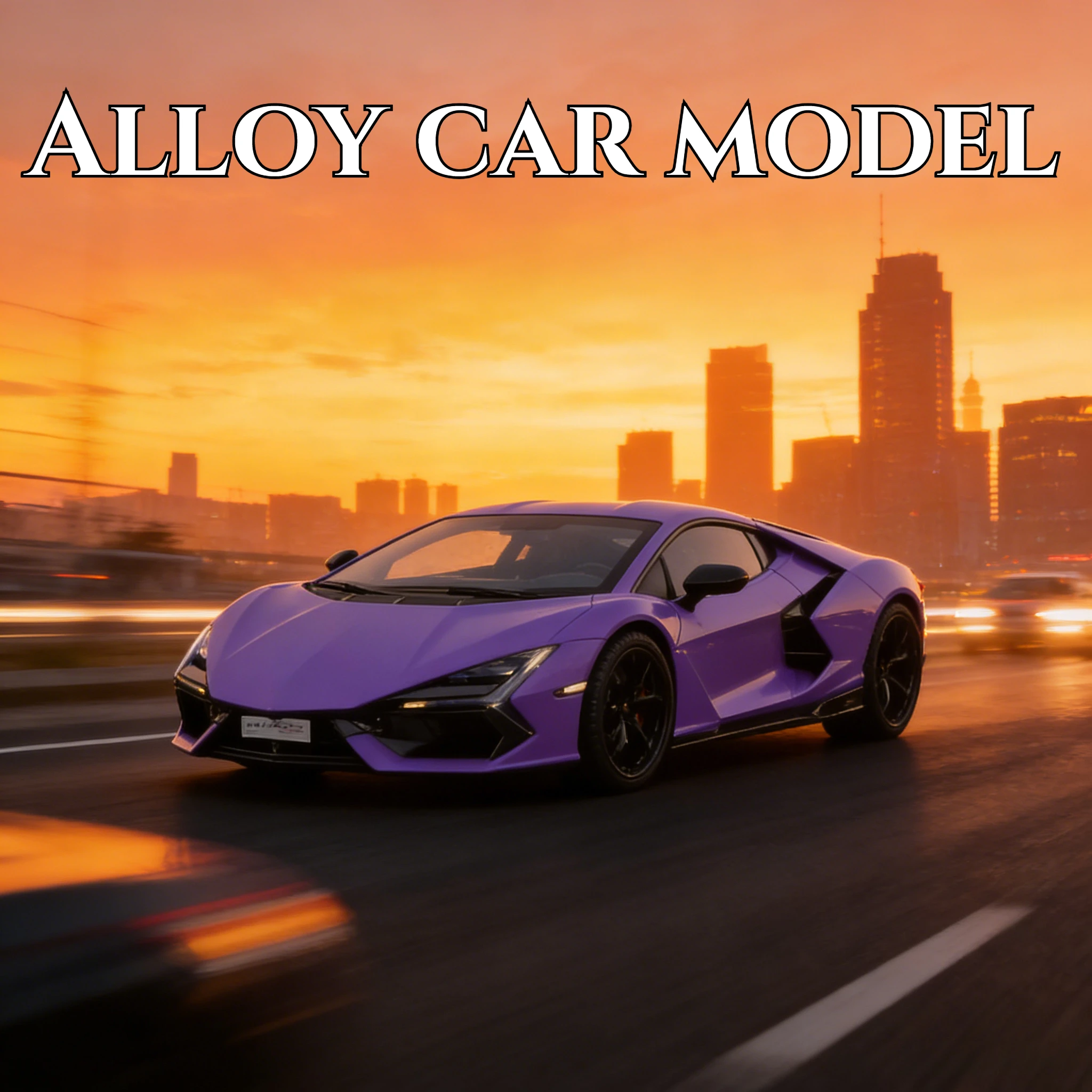 Voor 1:32 Lamborghini Revuelto Daniel legering model auto ornamenten super running akoestisch-optische kinderen trek speelgoed auto gift