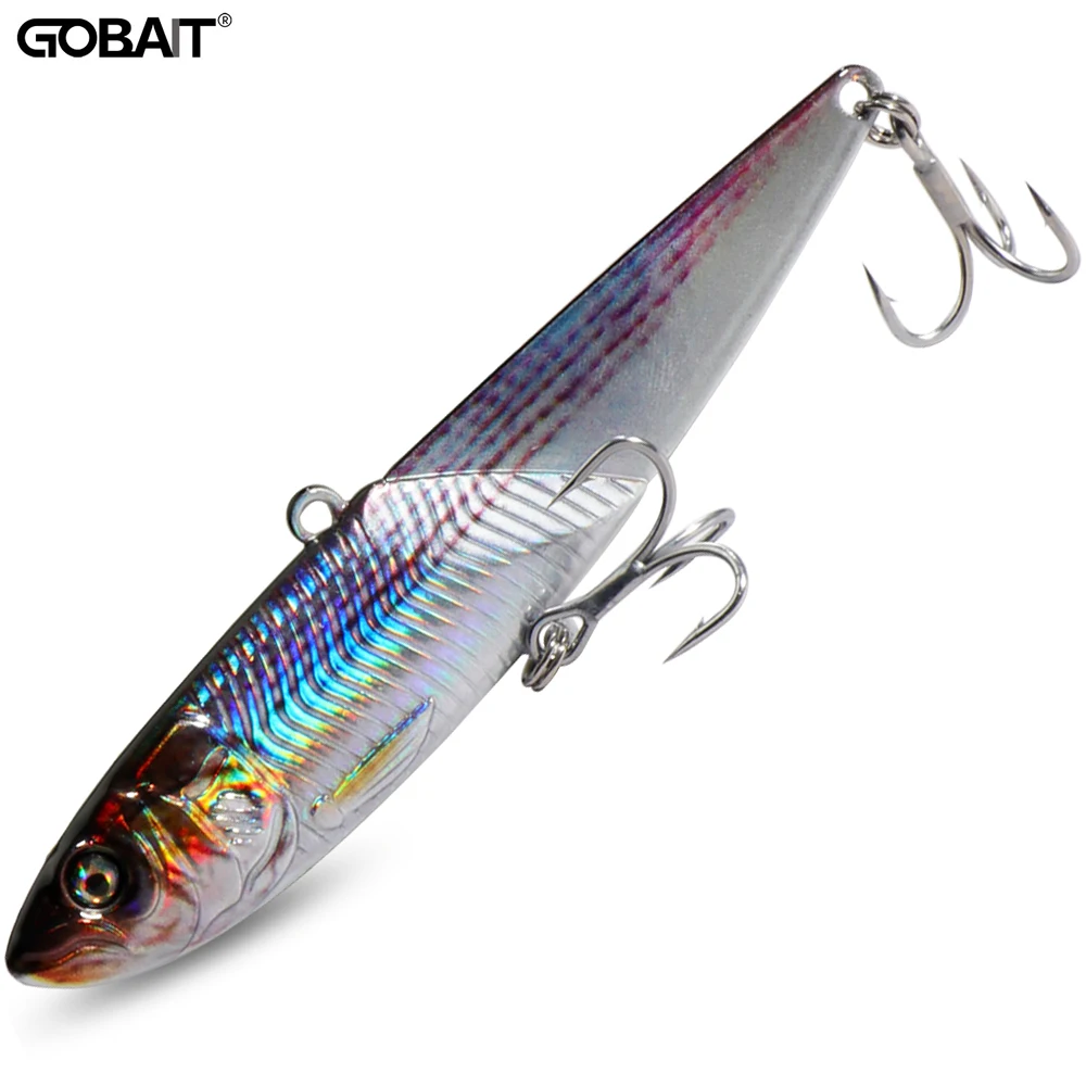 VIB Metal Jig Lure 20g 30g 40g Spinner Spoon 3D Eye Color Laser Spinning Fishing Tackle Hook Casting Blade Pesca Vibetion Bait