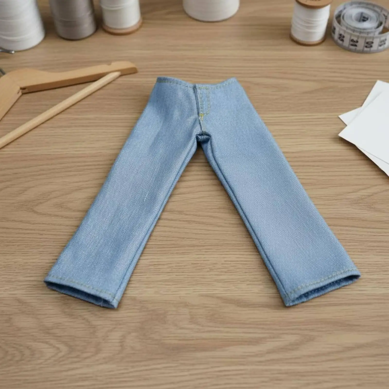 Doll Pants Denim Jeans Carrot Fit for 30cm Supermodel BJD Doll Outfit Photography Prop
