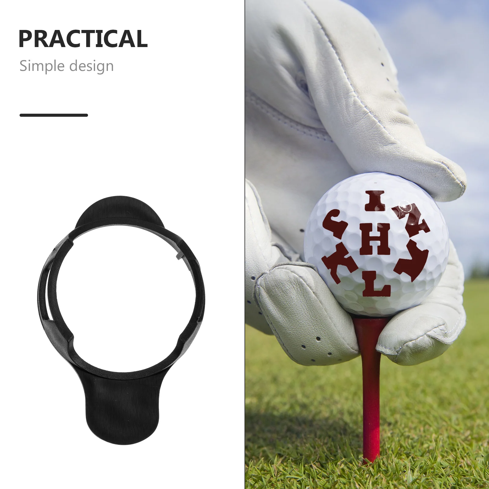 1Set Plastic Golf Ball Liner Professional Golfs Drawing Alignment Tool with Letters Patterns for Convenient Golfing Accessories