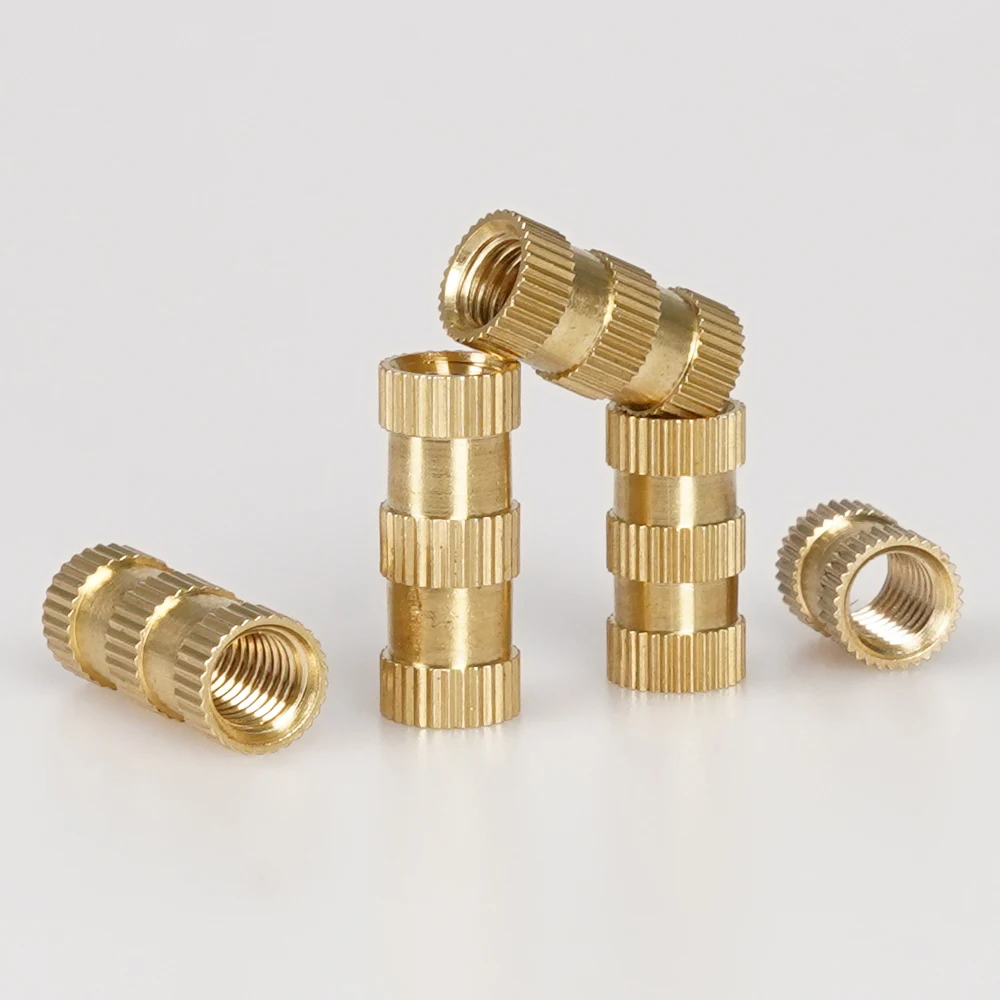 M2 M2.5 M3 M4 M5 M6 M8 M10 Brass Heat Threaded Insert Nut Hot Melt Knurled Injection Embedment Nut of Plastic 3D Pringting