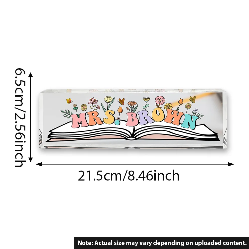 1 шт. настольная табличка из ПММА на заказ — персонализированный текст, милый и прозрачный, с лазерной гравировкой, сделай сам, идеальные подарки для подростков и ежедневного использования D