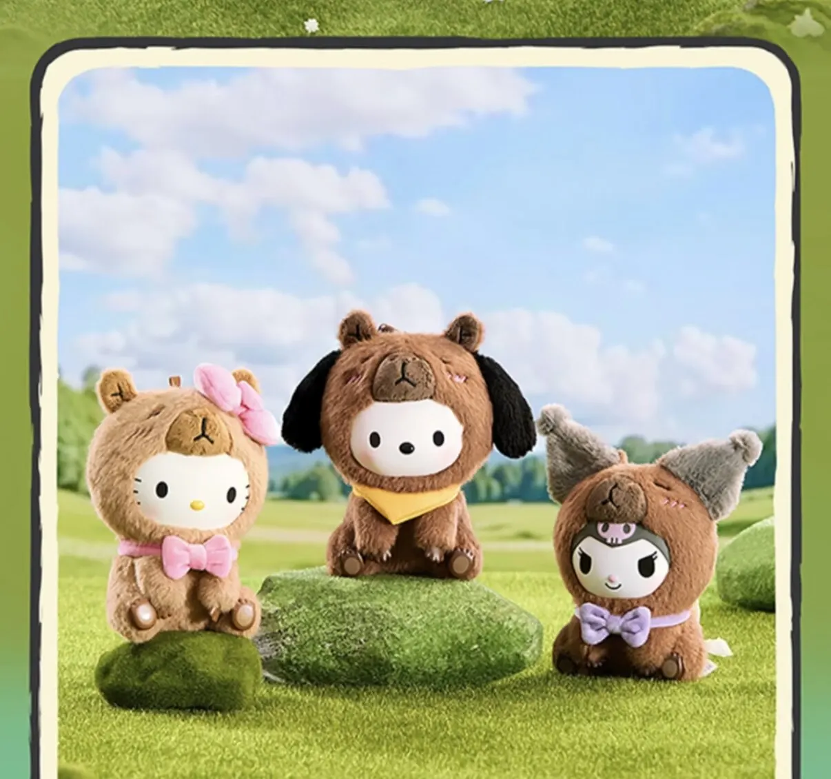 

Оригинальные виниловые подвески Sanrio Characters серии Капибара, игрушки-сюрпризы в закрытых коробках, кавайные фигурки Куноми и Май Мелоди, куклы, подарок для девочек