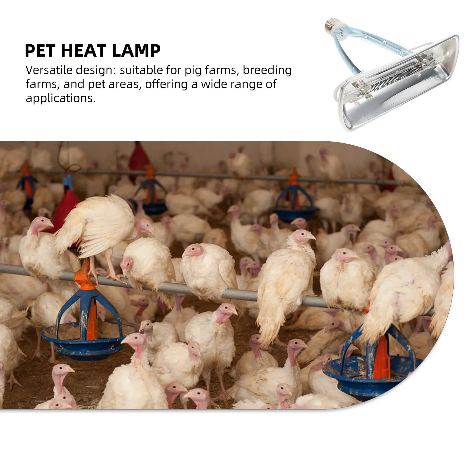 Greenhouse Heater Chicks Reptile Pets Bulbs Barn Safe Lamp Food Heating Chicken