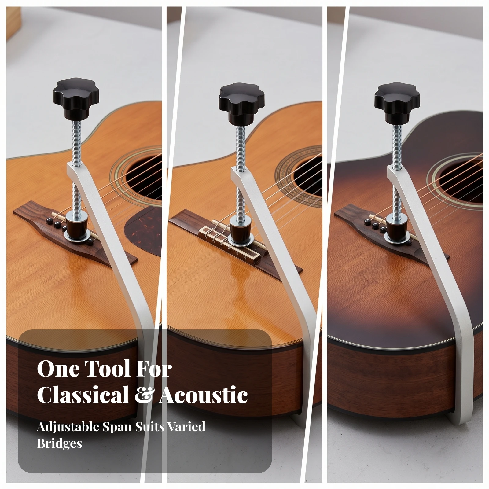 Guitar Bridge Clamp Hand-Tightened Guitar Bridge Repair Tool Easy to Use Long-Lasting for Luthier